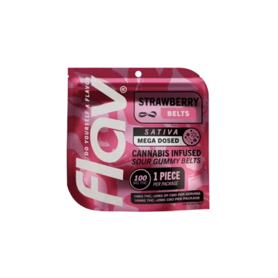 Flav Nighttime Gummies Strawberry Belt (100mg THC)