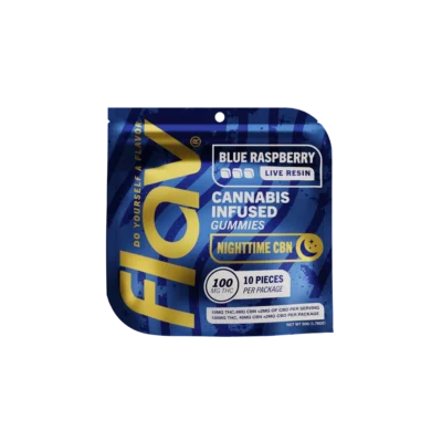 Flav Nighttime Gummies – Blue Raspberry 100mg