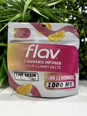 Flav Pink Lemonade Belts (1000mg THC Sour Belts)