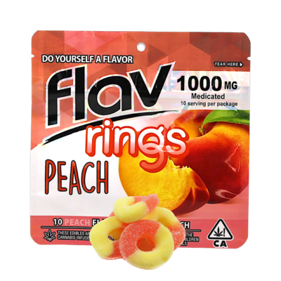 Flav Edibles Peach Rings 1000mg