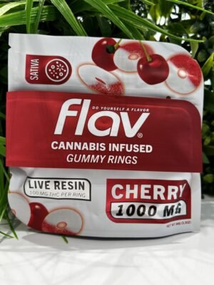 Flav Edibles Cherry Rings 1000mg (THC Gummies)