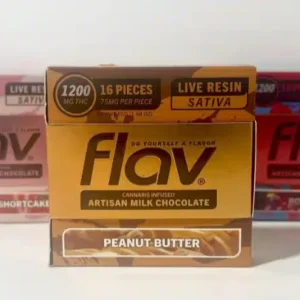 FLAV Red Velvet Chocolate Bar – Live Resin Artisan White 1200mg