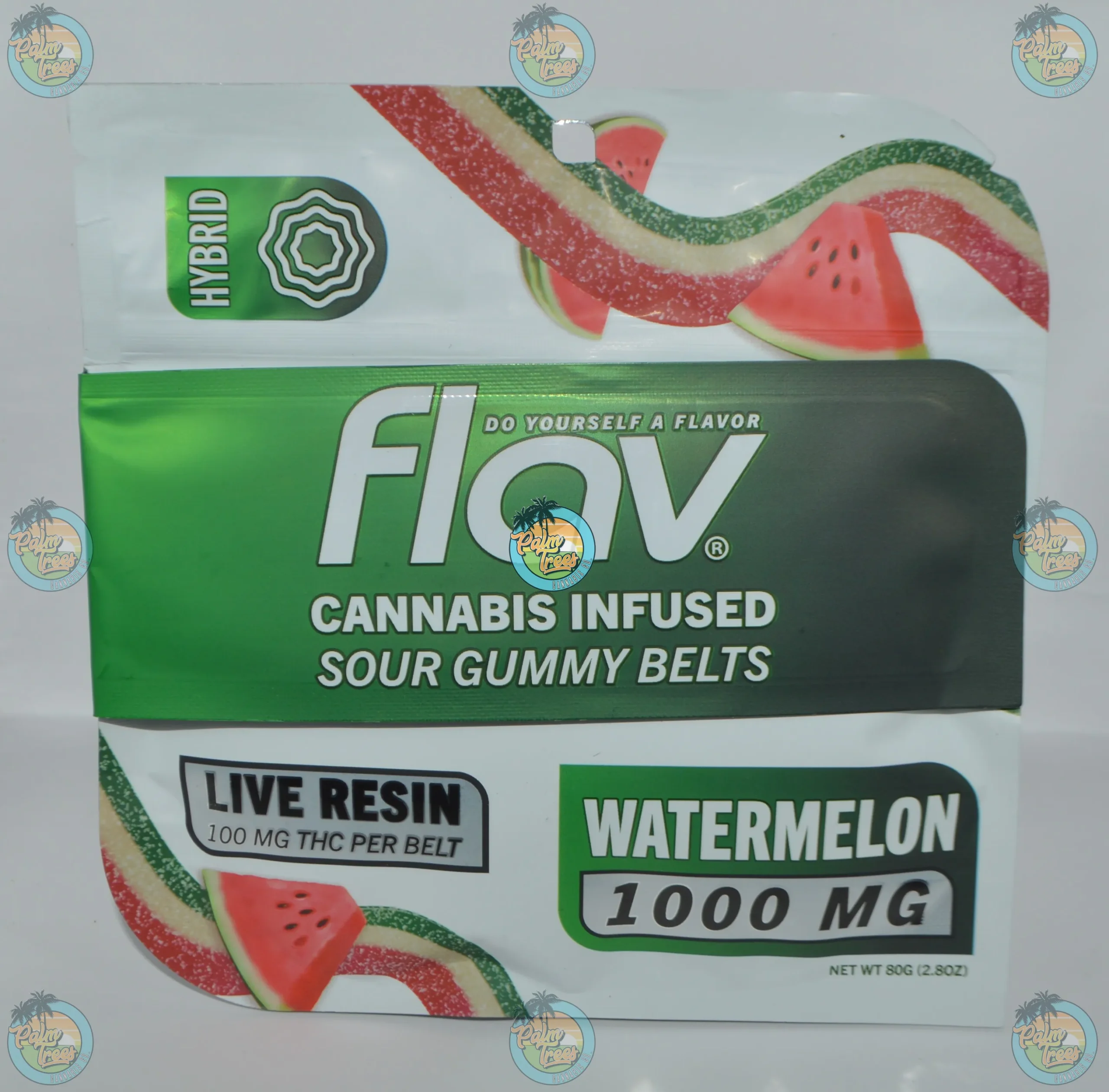 Flav Sour Belt Watermelon 1000mg THC Live Resin Gummy Flav Sour Belt Watermelon 1000mg THC Live Resin Gummy