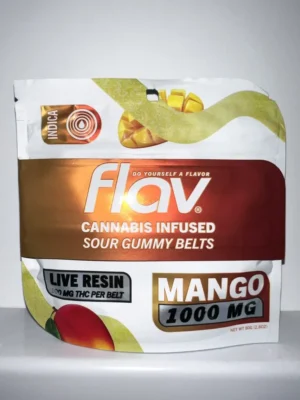 Flav Sour Belt Mango Gummy 1000mg THC